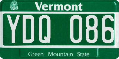 VT license plate YDQ086