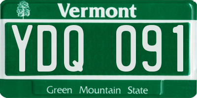 VT license plate YDQ091
