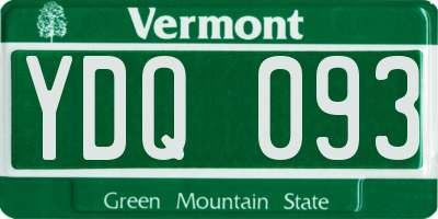 VT license plate YDQ093