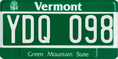 VT license plate YDQ098