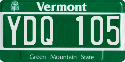 VT license plate YDQ105