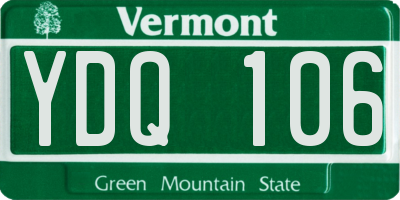 VT license plate YDQ106