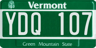 VT license plate YDQ107