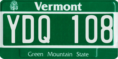 VT license plate YDQ108