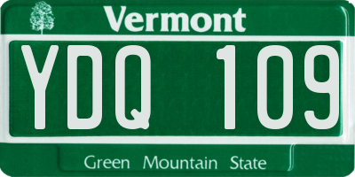 VT license plate YDQ109