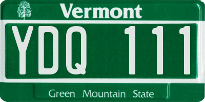 VT license plate YDQ111