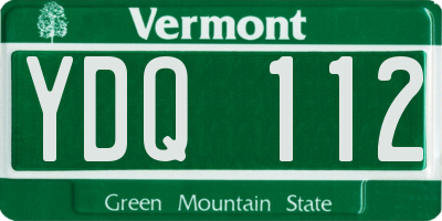 VT license plate YDQ112