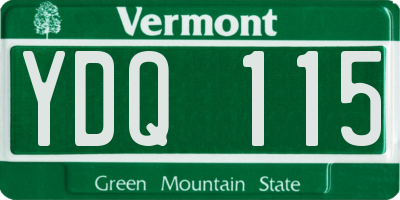 VT license plate YDQ115