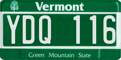 VT license plate YDQ116