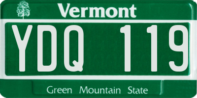 VT license plate YDQ119