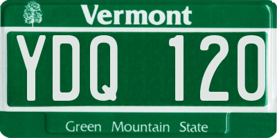 VT license plate YDQ120