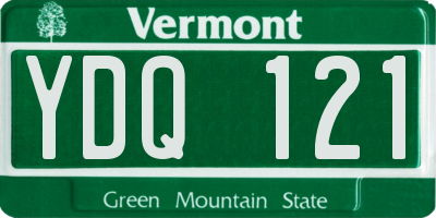 VT license plate YDQ121