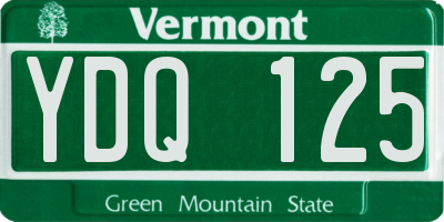 VT license plate YDQ125
