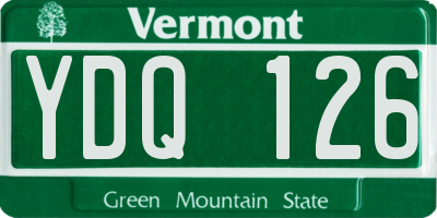 VT license plate YDQ126