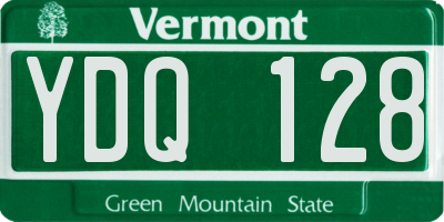 VT license plate YDQ128