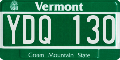 VT license plate YDQ130