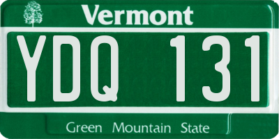 VT license plate YDQ131