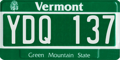VT license plate YDQ137