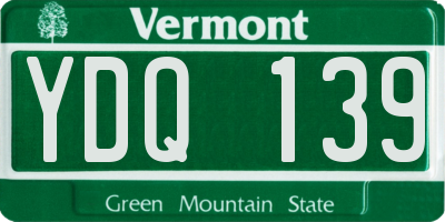 VT license plate YDQ139