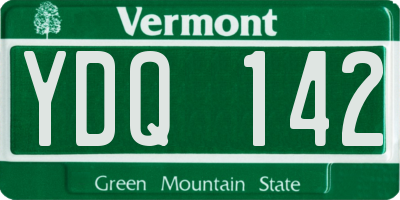VT license plate YDQ142