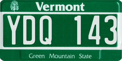 VT license plate YDQ143
