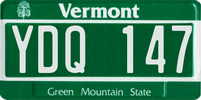 VT license plate YDQ147
