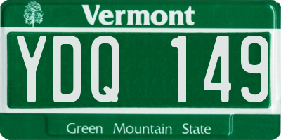 VT license plate YDQ149