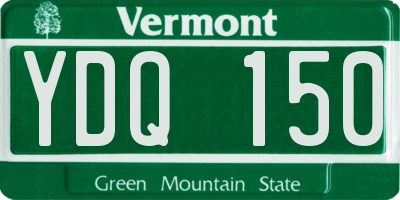 VT license plate YDQ150