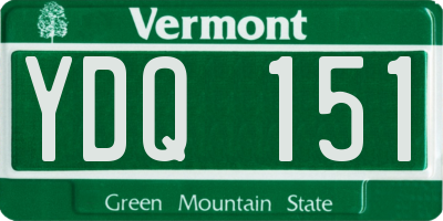 VT license plate YDQ151