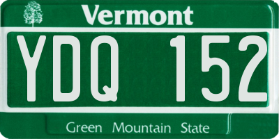 VT license plate YDQ152