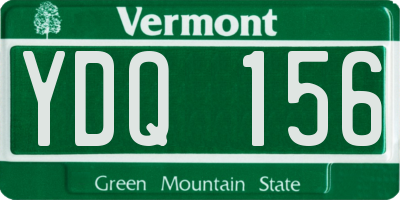 VT license plate YDQ156