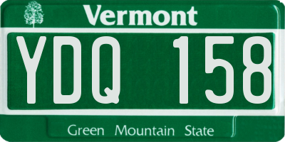 VT license plate YDQ158
