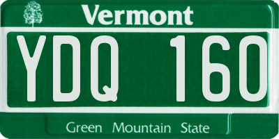 VT license plate YDQ160