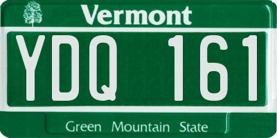 VT license plate YDQ161