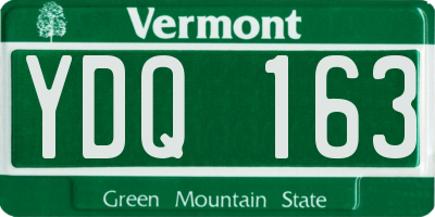 VT license plate YDQ163