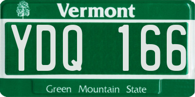 VT license plate YDQ166