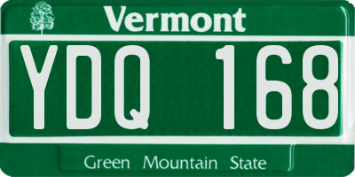 VT license plate YDQ168