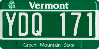 VT license plate YDQ171