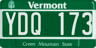 VT license plate YDQ173