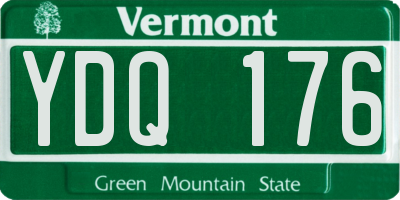VT license plate YDQ176