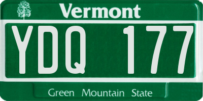 VT license plate YDQ177