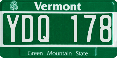 VT license plate YDQ178