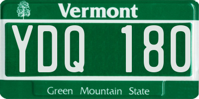 VT license plate YDQ180