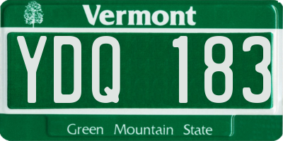 VT license plate YDQ183