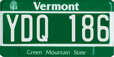 VT license plate YDQ186