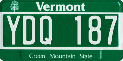 VT license plate YDQ187