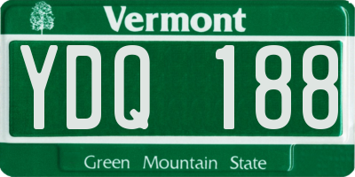 VT license plate YDQ188