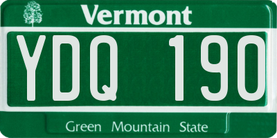 VT license plate YDQ190