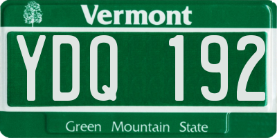 VT license plate YDQ192
