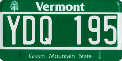 VT license plate YDQ195